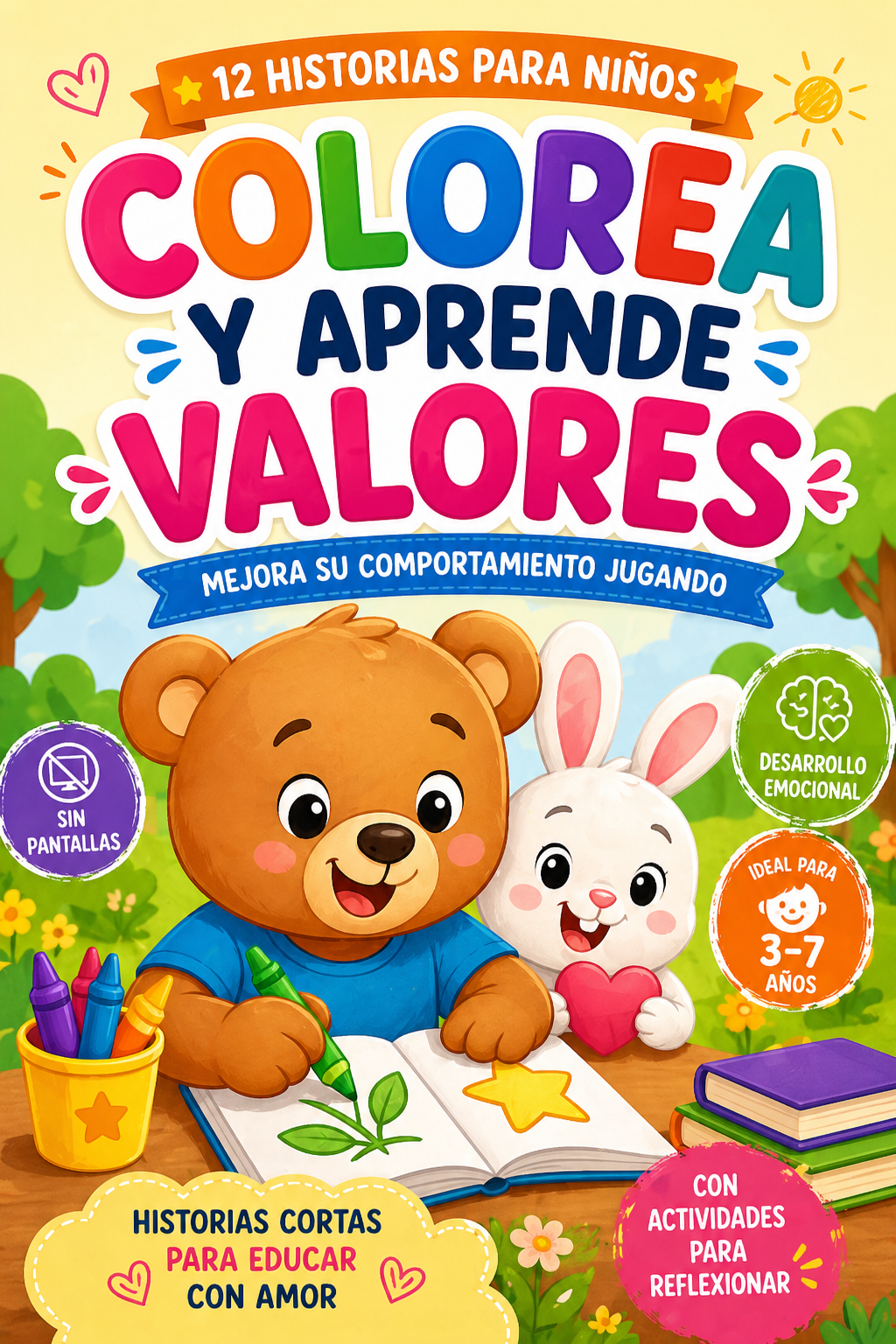 Cuentos con Valores para Niños | Para Padres y Profesores — 12 Historias + Colorear