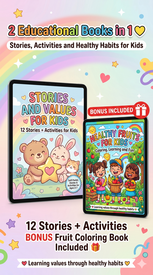 Cuentos con Valores para Niños | Para Padres y Profesores — 12 Historias + Colorear